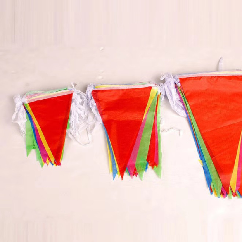 串旗 小彩旗三角串旗婚礼户外院子结婚装饰开业乔迁庆典三角旗