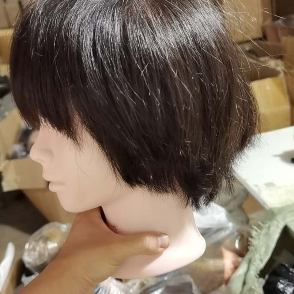 男士发型头模全真发假发头模公仔头练习修剪,烫染卷杠吹风漂染