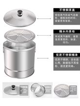 不锈钢蒸饭桶商用大号加厚带盖甑子家用蒸糯米饭蒸笼盛饭桶甄子