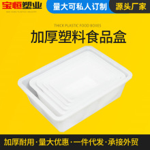 冰箱冷冻盆白色塑料冰盒餐饮长方形食品冰盘食品盒烧烤用塑料冰盒