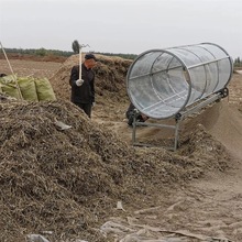 电动筛草机养牛羊筛草料机器筛草机筛黄豆秧筛滚筒式