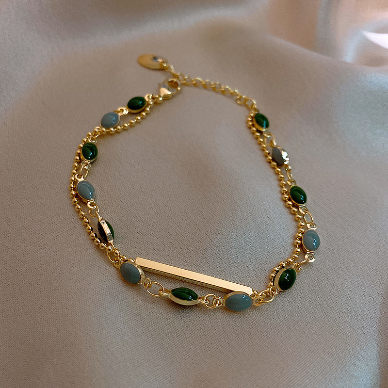Korean version of ins style fashion bracelet network red design simple zircon bracelet niche trend cold wind bracelet details Picture
