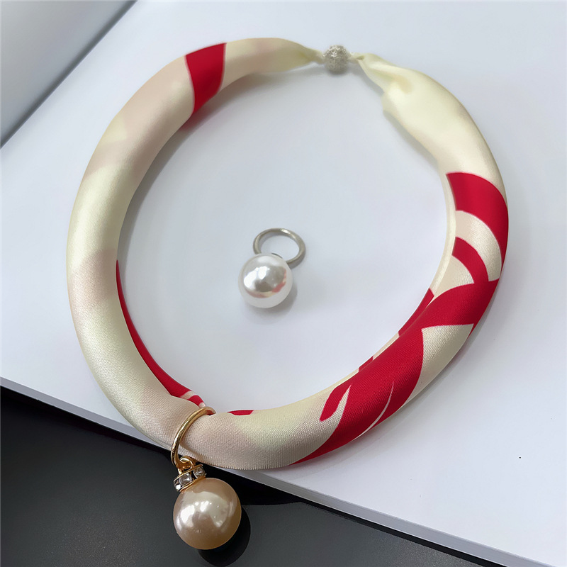 Sky Blue Fashion Classic Imitation Silk Pearl Pendant with Box Set Sunscreen Shawl Travel Outdoor Holiday Gift