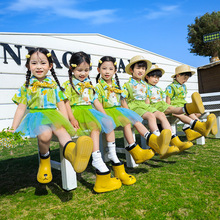 六一儿童演出服小学生啦啦队表演服舞蹈服幼儿园背带裤毕业照班服