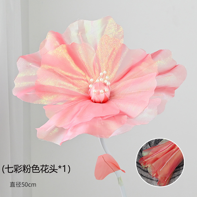 New Wedding Grenadine Yu Meiren Big Flower Wedding Stage Layout Road Lead Shopping Window Decoration Colorful Grenadine