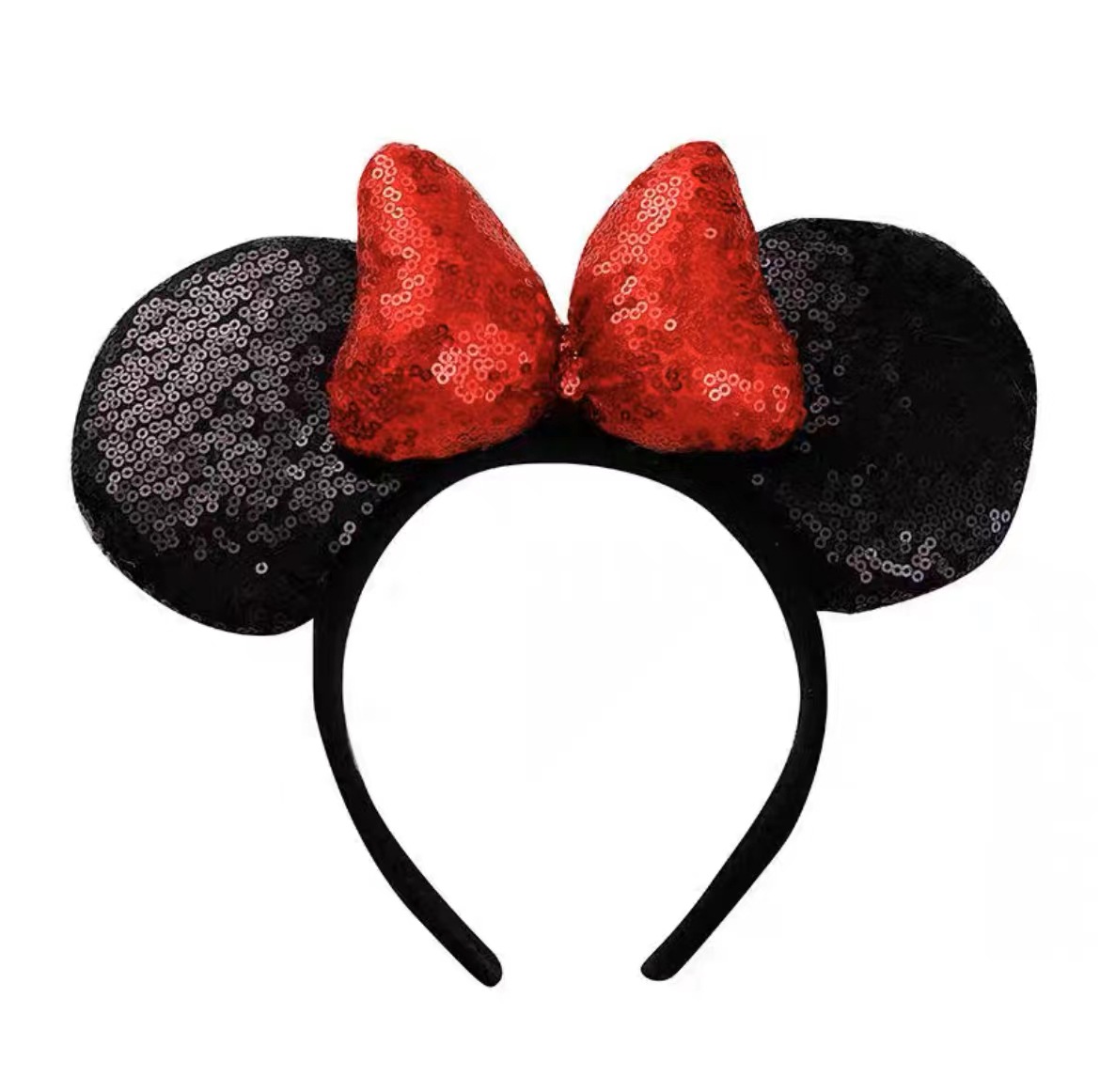 Disney Minnie Mickey Bow Headband Headband Sweet Hair Accessories Mickey Mouse Hairpin Internet Hot Headdress Fashion