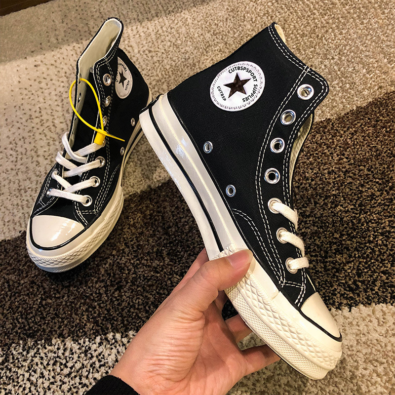 首尔匡威莱斯1970s白色高帮帆布鞋女2021年春夏季新款ulzzang百搭