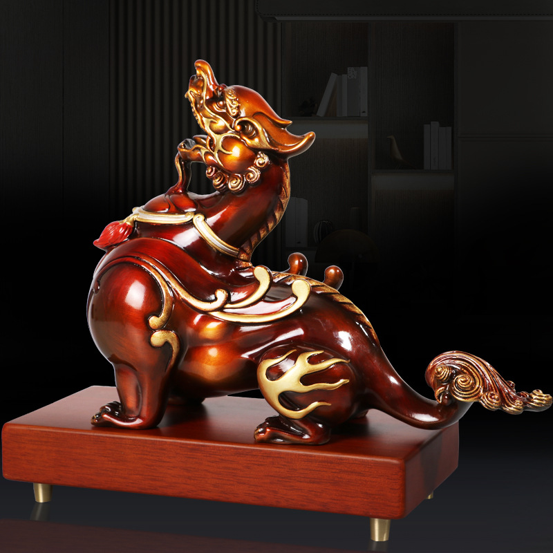 0成交21个铜制招财貔貅摆件金钱神兽酒柜办公室书房摆设装饰乔迁礼品