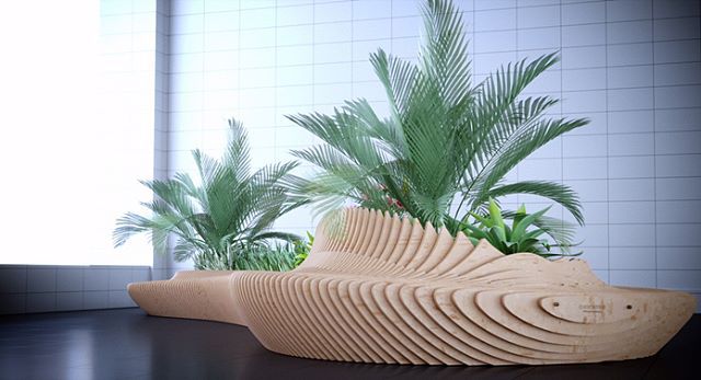 户外公共艺术休闲座椅 步行街商场入口室外公园弧形排队等候椅子