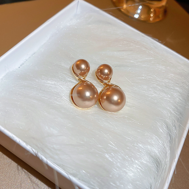 Silver Needle Dongdaemun Circle and Pearl Earrings New Elegant High Sense Earrings Internet Celebrity Fashionable and Versatile Earrings Wholesale