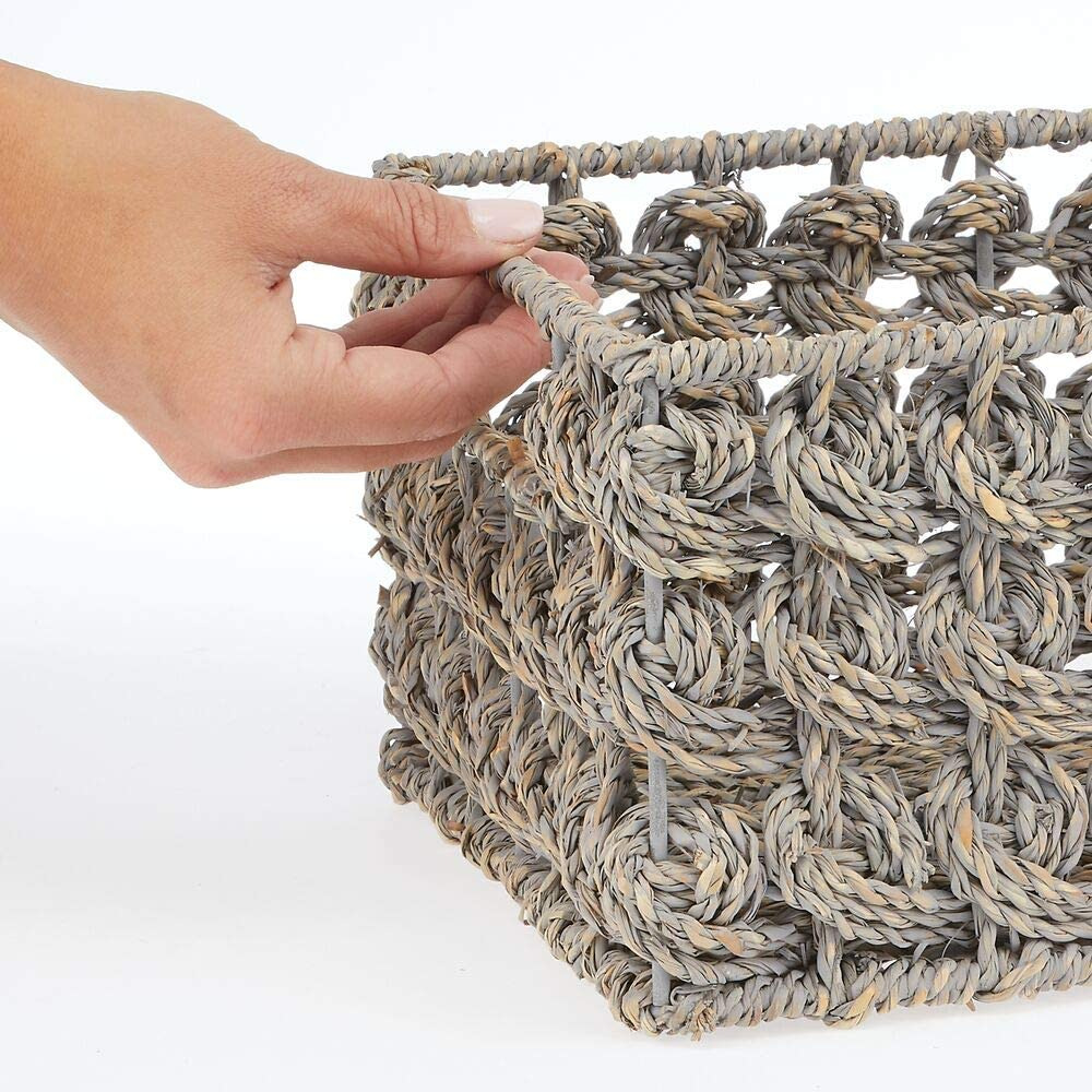 海草编织储物篮草编织收纳筐柳编篮子厨房收纳篮藤编织篮藤篮子