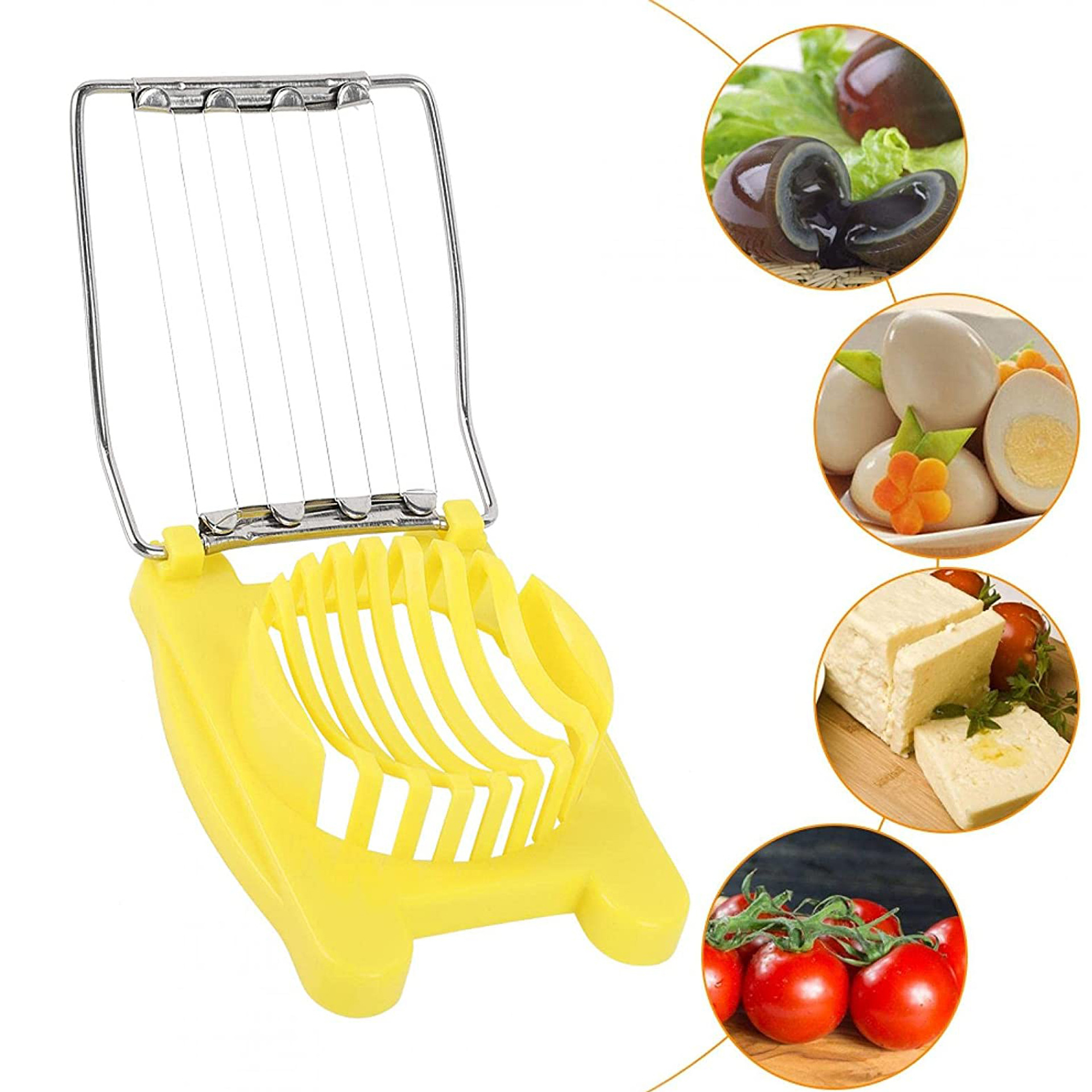 厨房用品不锈钢切蛋器鸡蛋切片器松花蛋皮蛋分割器花式切瓣器