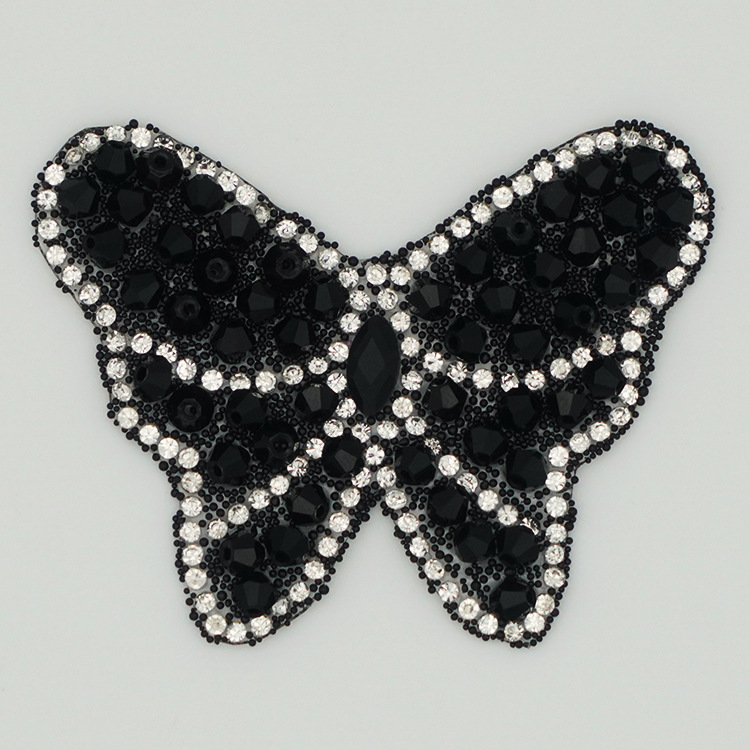 娇凝时尚水钻蝴蝶热熔胶网玻璃烫画烫钻服装箱包diy