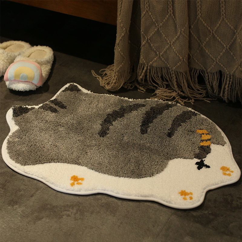 Cross-Border Cartoon Animal Cashmere-like Bathroom Mats Thickened Absorbent Non-Slip Non-Lint Plush Mat Can Be Sent on Behalf