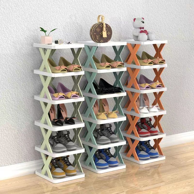 Door Narrow Simple Shoe Rack Multi-Functional Household Shoe Rack Office and Dormitory Gap Storage Rack Small Shoe Cabinet