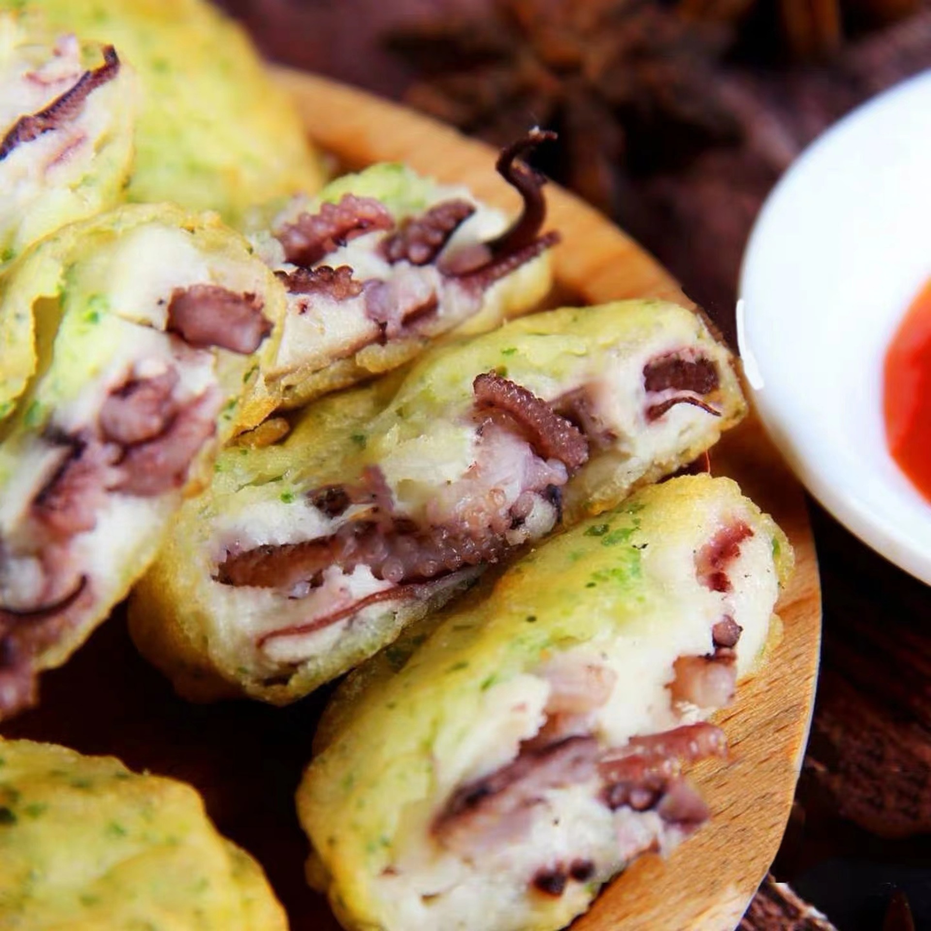 海苔章鱼饼 速冻 章鱼饼 墨鱼饼 油炸小食 早餐速食半成品 1kg/包