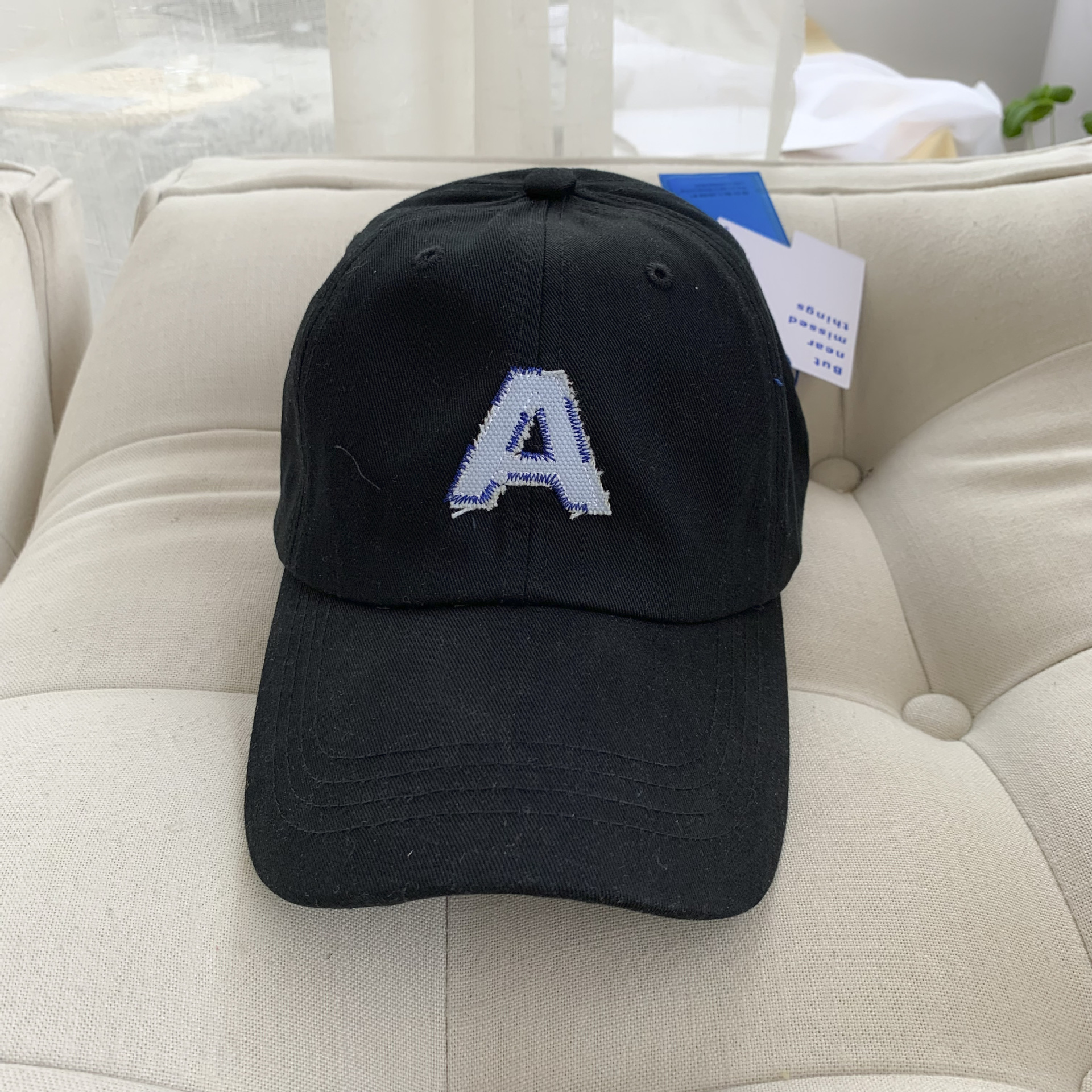 ader小众潮牌夏季新款贴布大a棒球帽百搭学院风男女同款鸭舌帽子