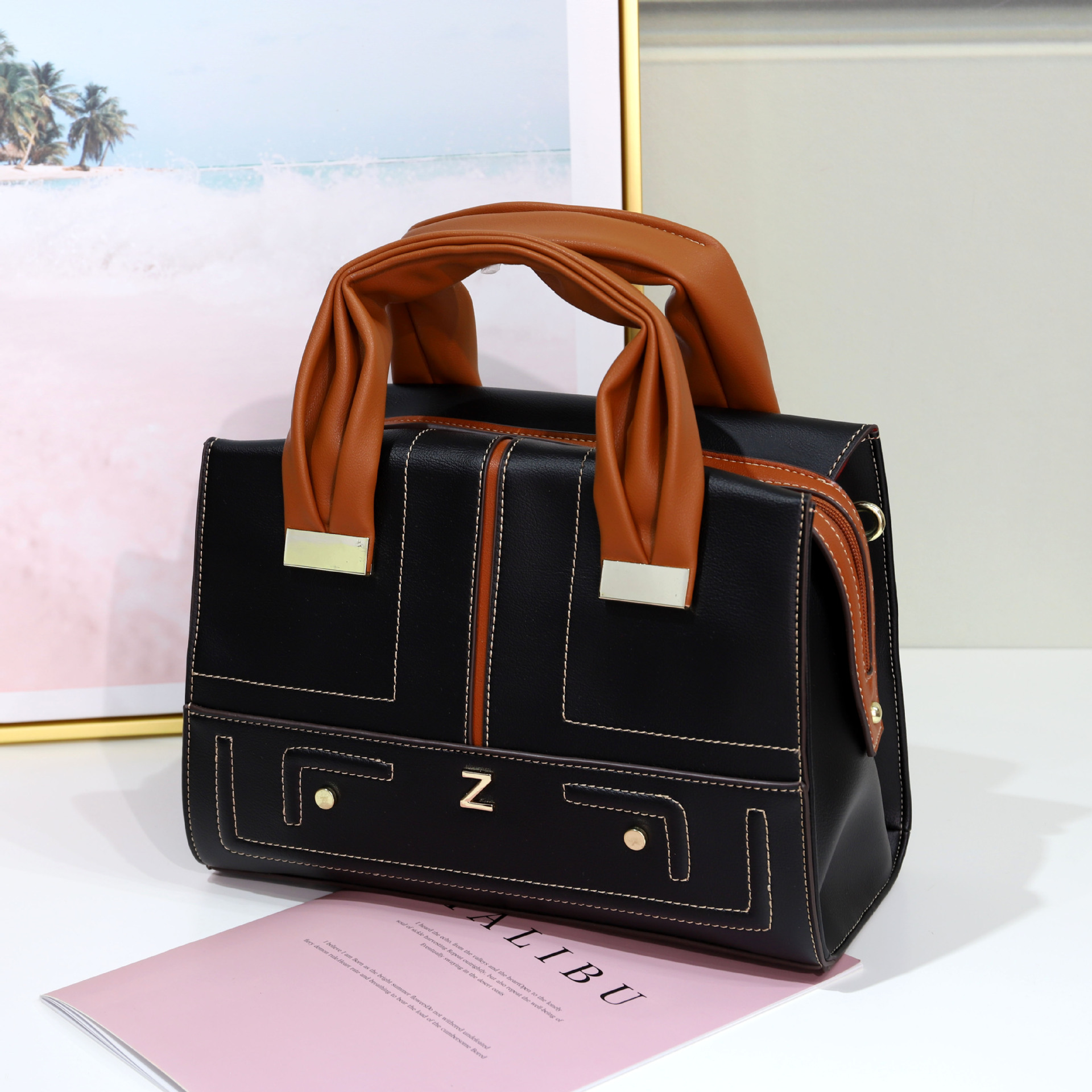 2021跨境女包手提大容量质感软皮女式包包爆款handbag手袋厂家bag