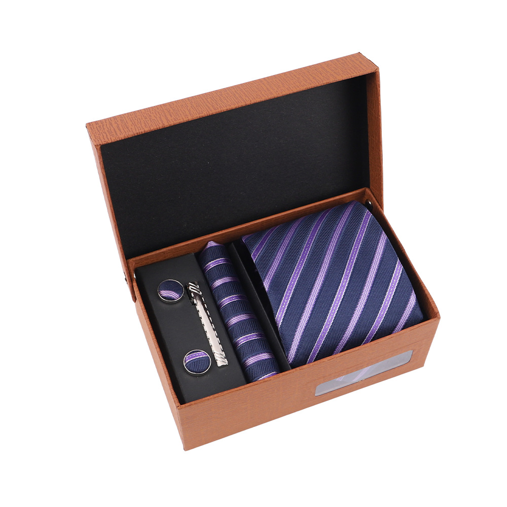 2023 New Men's Tie Gift Set Business Men's Fashion Tie 8cm Gift Box for Elders for Boyfriend