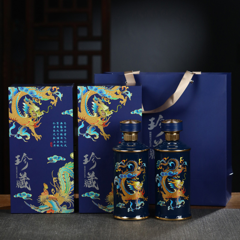 景德镇国潮古风陶瓷酒瓶送礼款高档空酒瓶家用酒密封存酒壶带礼盒