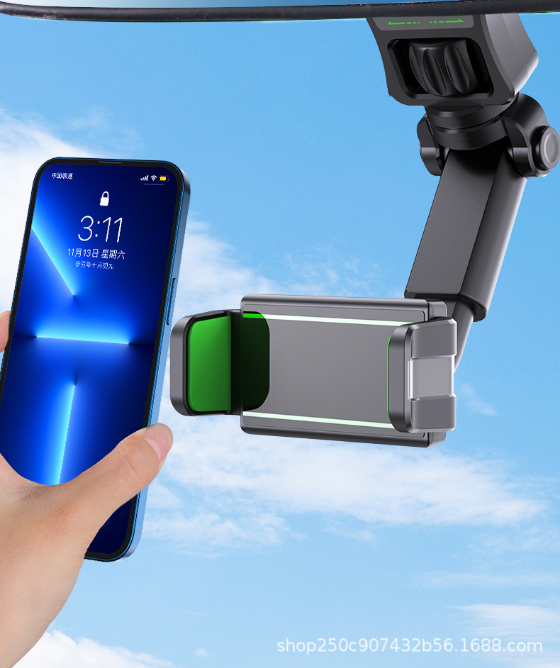 汽车后视镜手机支架车载手机架支架导航支架新款车用万能通用批发
