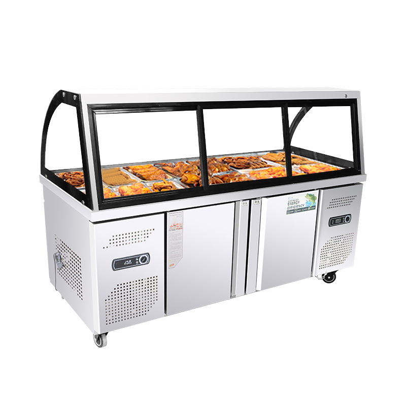 熟食展示柜商用双温鸭脖卤菜卤肉保鲜柜直冷摆摊串串鸭货冷藏冰箱