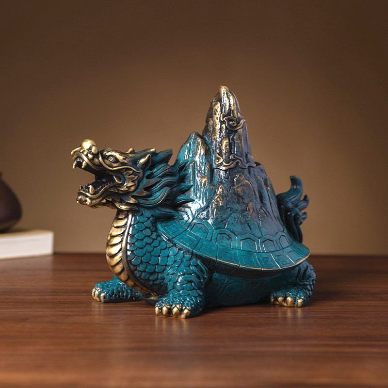龙头龟摆件纯铜霸下龙龟家居客厅玄关走廊装饰店铺开业乔迁送礼品