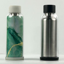 创意外贸礼品水杯运动小口瓶双层304不锈钢DIY外塑内钢汽车杯定制