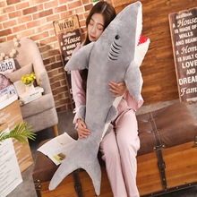 创意玩具大白鲨鲨鱼毛绒玩具大号公仔海洋鱼类公仔玩偶 厂家批发