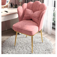 北欧椅子靠背卧室简约公主椅风轻奢美甲凳子化妆网红梳妆台花醻弢