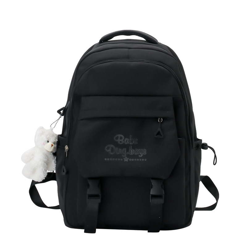 Wholesale Japanese Style Workwear Style Schoolbag Female Korean High School Student Junior High School Student Large Capacity Contrast Color Backpack Travel Bag