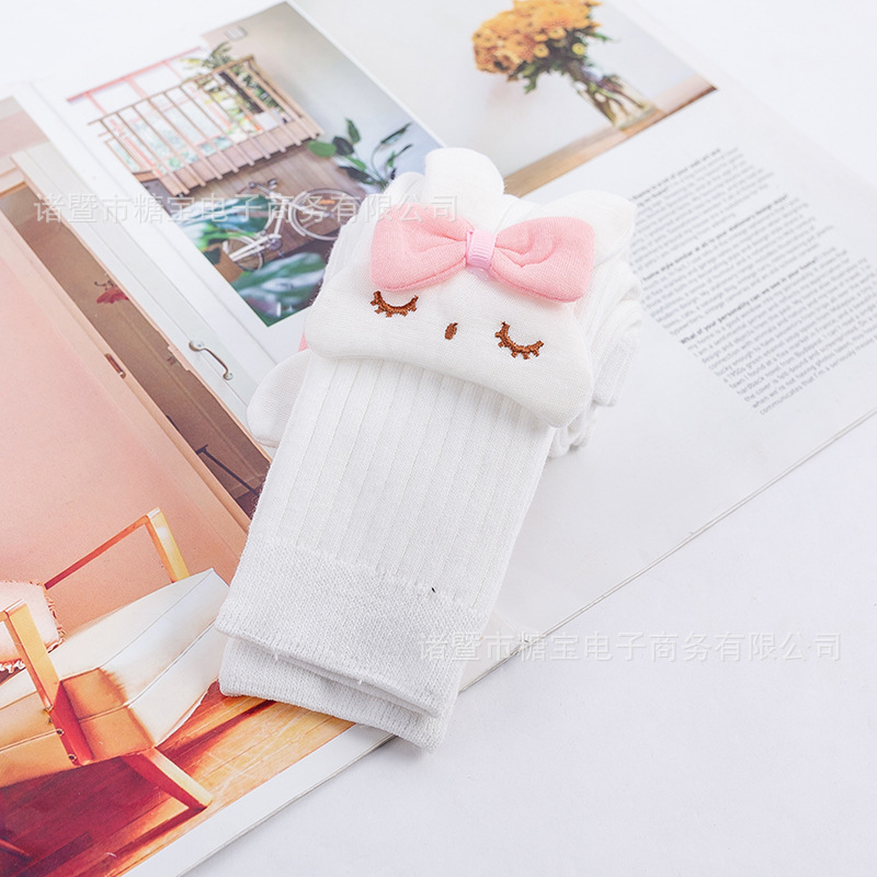 2023 Autumn Children's Socks Bowknot Rabbit Pantyhose Socks Autumn Stockings Princess Children Leggings