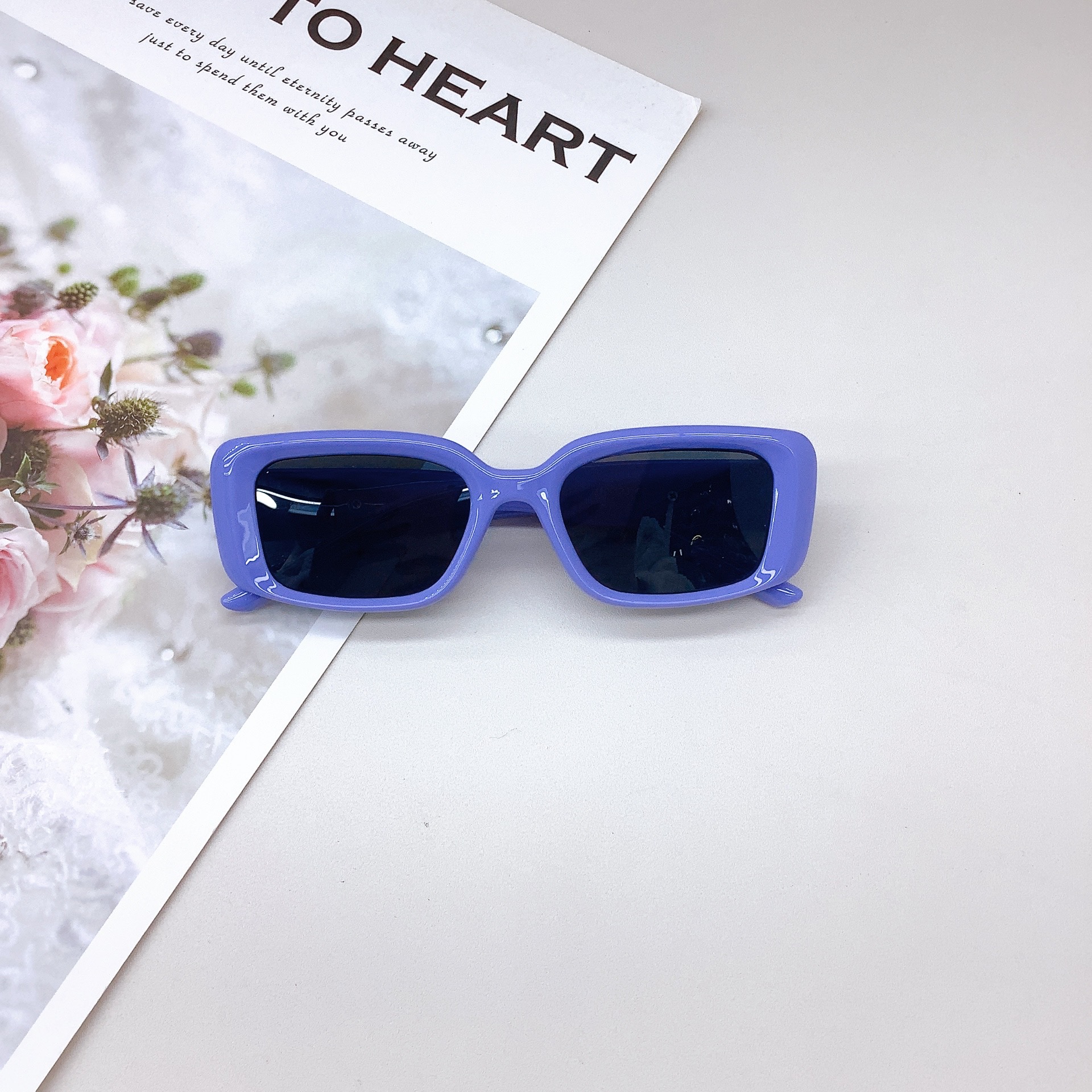 New Fashion Silicone Polarized Kids Sunglasses Small Square Box Girls' Concave Sunglasses UV Protection Glasses