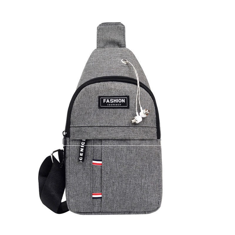 Korean Chest Bag Outdoor Mountaineering Cycling One-Shoulder Crossbody Cloth Chest Bag Sports Bag Street Trendy Backpack