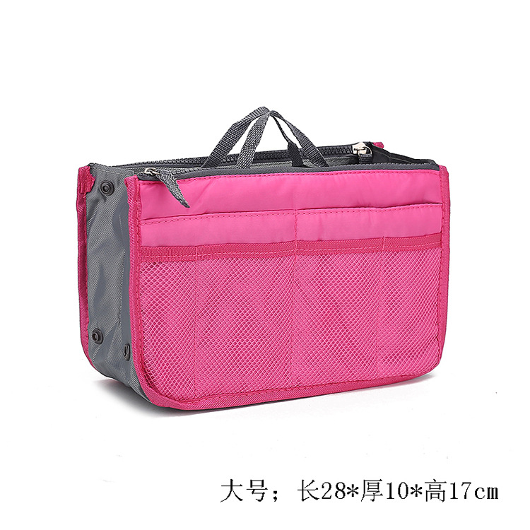 23 New Korean Style Double Zipper Silk Cotton Bag Middle Bag Storage Bag Middle Bag Cosmetic Bag 16 Color Wash Bag Liner Bag