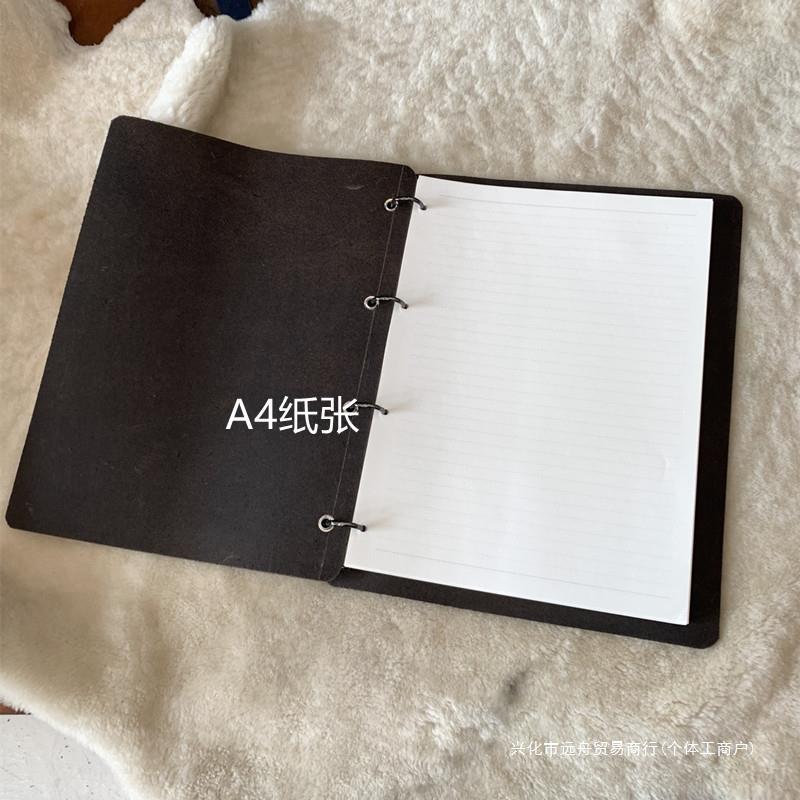 真皮a5a4本活页本记事本手账本头层牛皮皮料商务随身笔记本活页夹