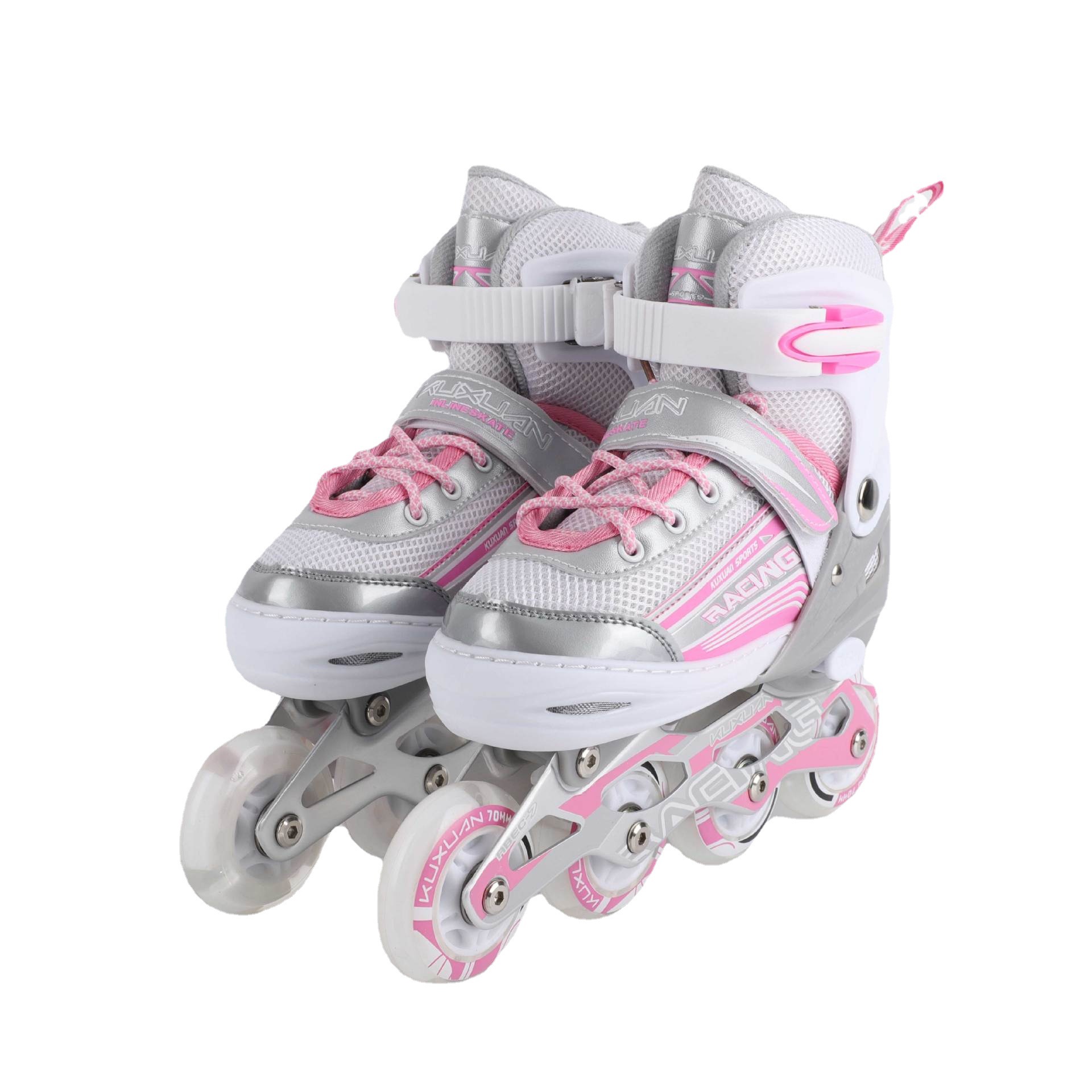 批发正品四轮少儿成人直排溜冰场鞋成年旱冰鞋儿童轮滑鞋可调男女