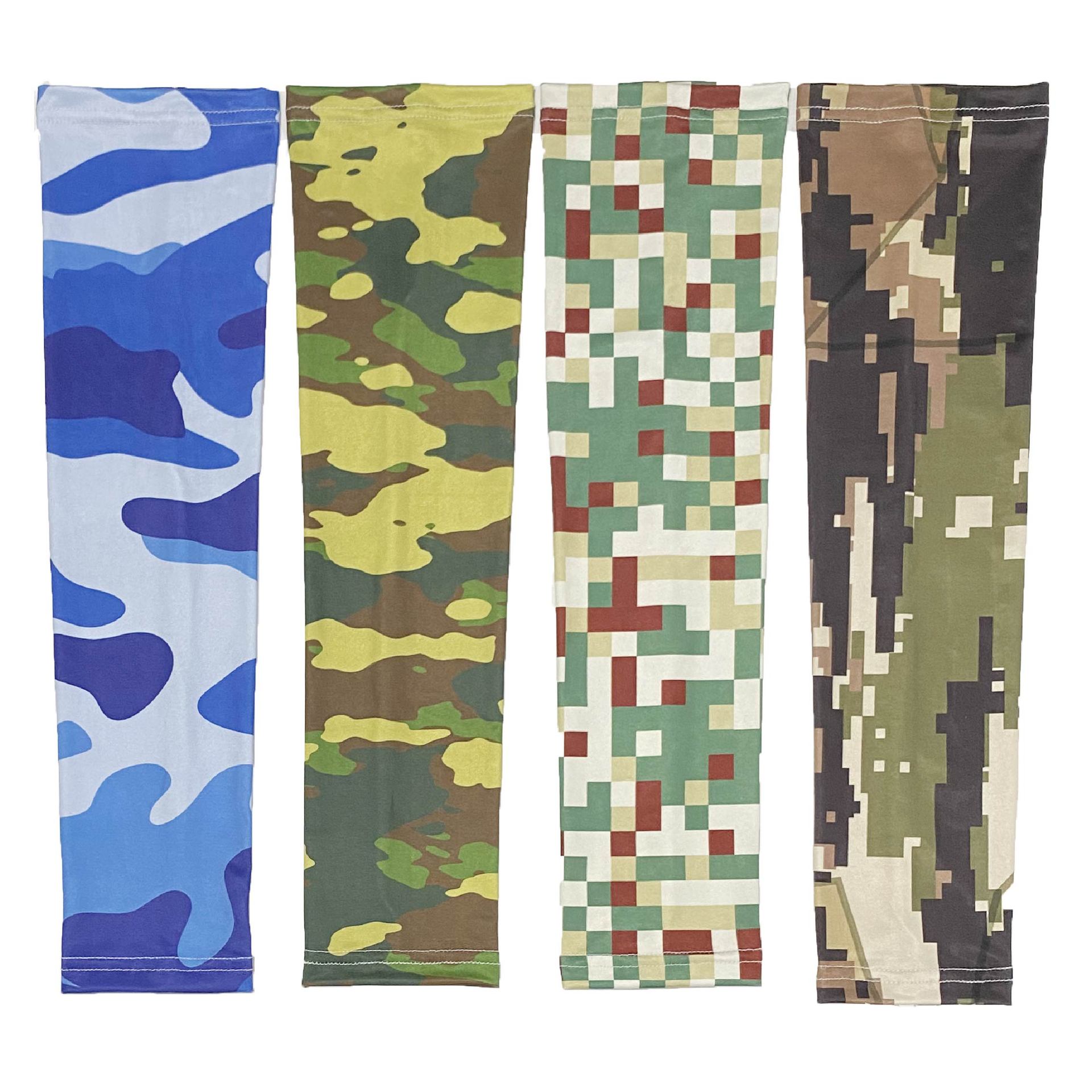 Camouflage Ice Sleeve Sun Protection Oversleeve Magic Headband Scarf Ice Silk Bandana Men's and Women's Outdoor Sports UV Protection Sleeves