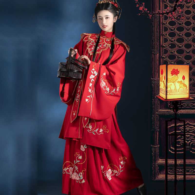 民族古唐装汉服斜襟立领对襟大袖衫云肩马面裙明制褶套装禅茶舞服