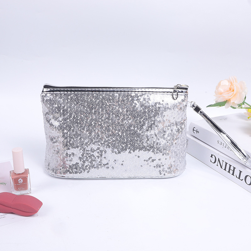 New Women's Sequin Bag Cosmetics Storage Bag Fashion Wash Portable Cosmetic Bag Factory Direct Supply