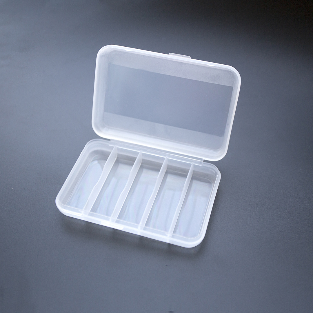 塑料耳塞盒迷你pp小方盒首饰鱼钩元件器收纳盒单格有盖透明盒厂家