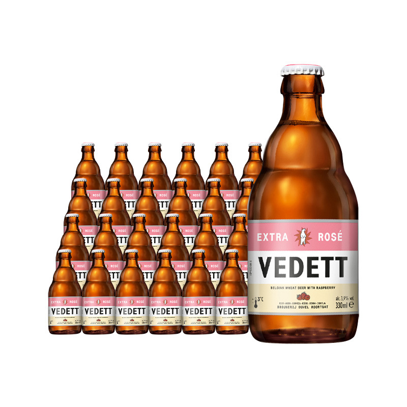 白熊啤酒白熊玫瑰红啤酒 比利时进口小麦啤酒 精酿啤酒24瓶整箱装