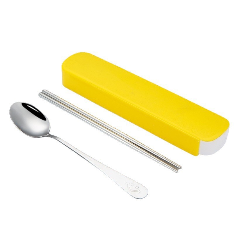 Tableware Set Stainless Steel Knife and Forks Spoon Portable Tableware Three-Piece Outdoor Gift Box One-Piece Tableware Four-Piece Set