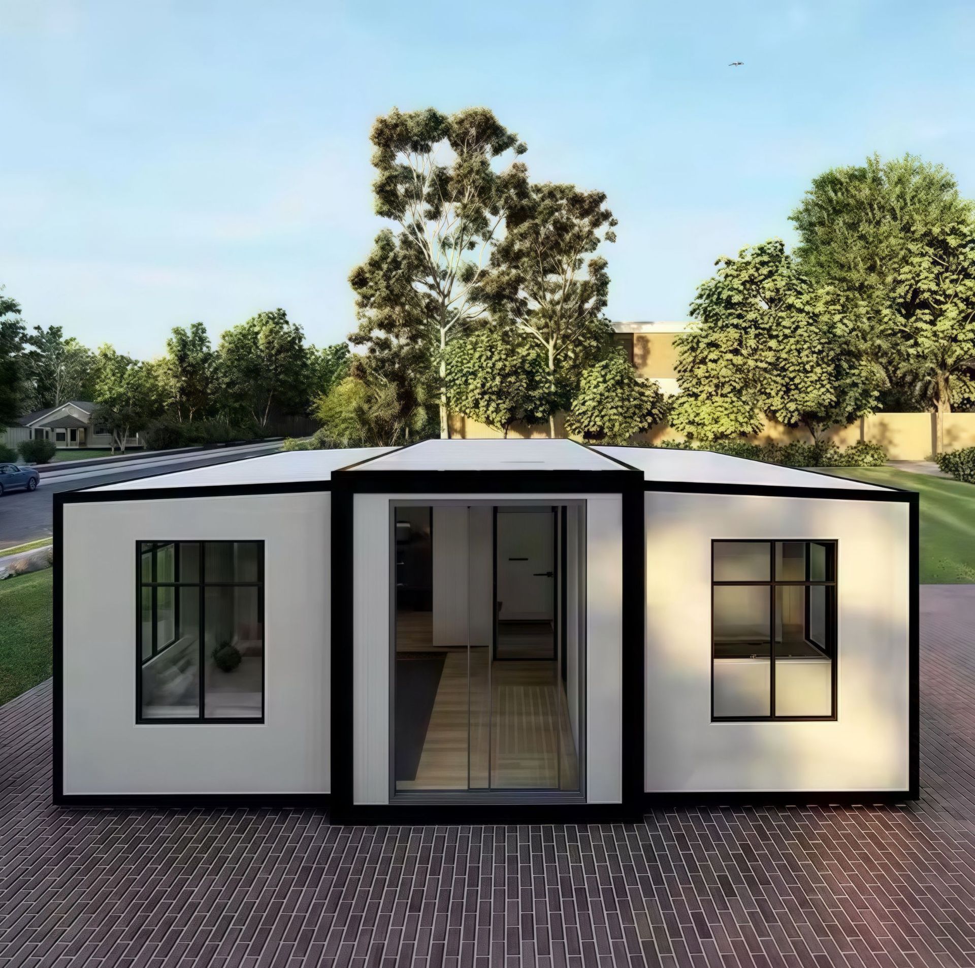 定制双翼拓展箱外贸出口可折叠快拼葙住人一体活动集装箱移动房屋