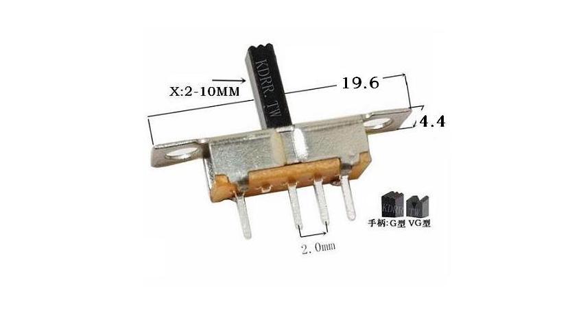 镀锡三档拨动开关镀厚银三位波动开关3档3段拨动开关金码接触片