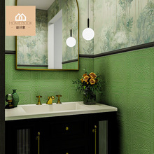 HOMEBOOK高端法式搭配海基布卫生间瓷砖复古牛油果绿浴室墙砖地砖