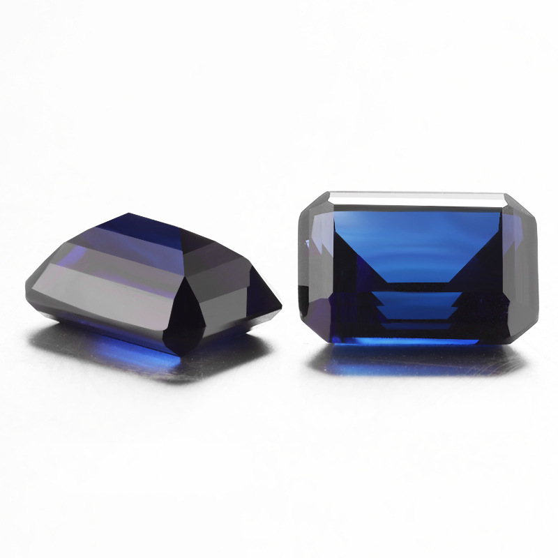 金赢合成蓝宝石长倒车平形状裸石 批发克拉支持123克拉再生蓝宝石