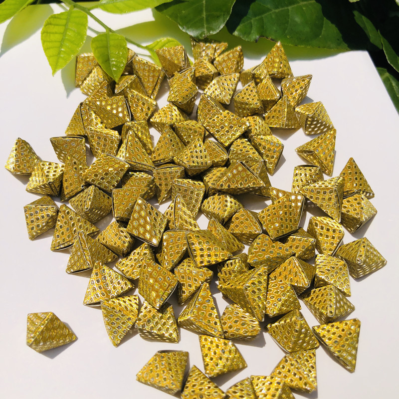 菱形三角钻石折纸成品diy工艺品纸串店铺房间婚礼七夕礼品装饰品