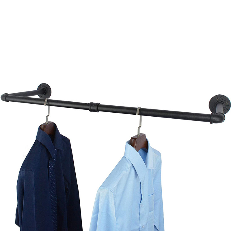 Wall-Mounted Cabinet Rod American Industrial Style Display Rack Wardrobe Storage Clothing Rack Clothes Storage Men's and Women's Clothes Hanger