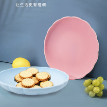 家用硅胶餐具圆形零食盘折叠耐高温不易变形餐盘婴儿防摔硅胶果盘